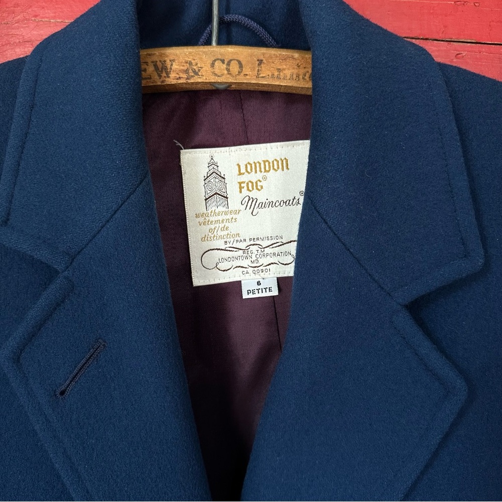 -LONDON FOG NAVY WOOL JACKET-